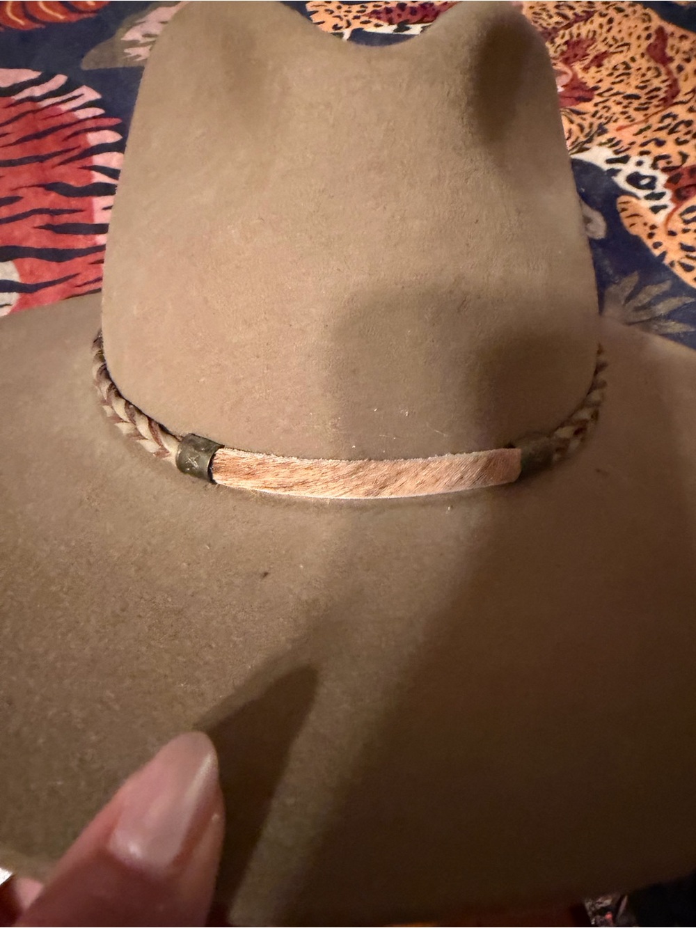 Stetson American Buffalo Drifter 4X Buffalo Felt Western Hat Stone 6 7/8 USA - Picture 5 of 15